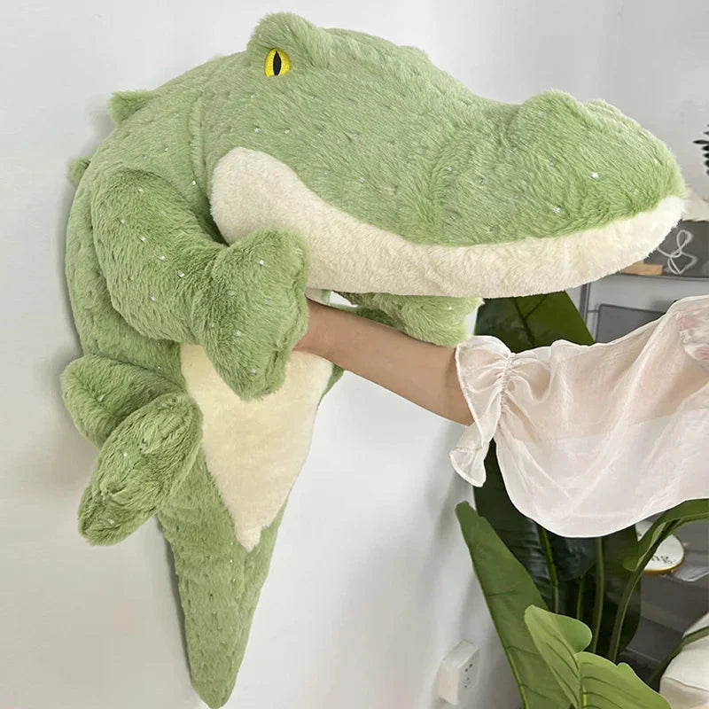Soft Fluffy Green Crocodile Plush Toy