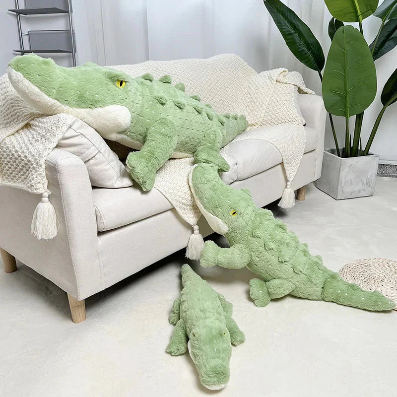 Soft Fluffy Green Crocodile Plush Toy