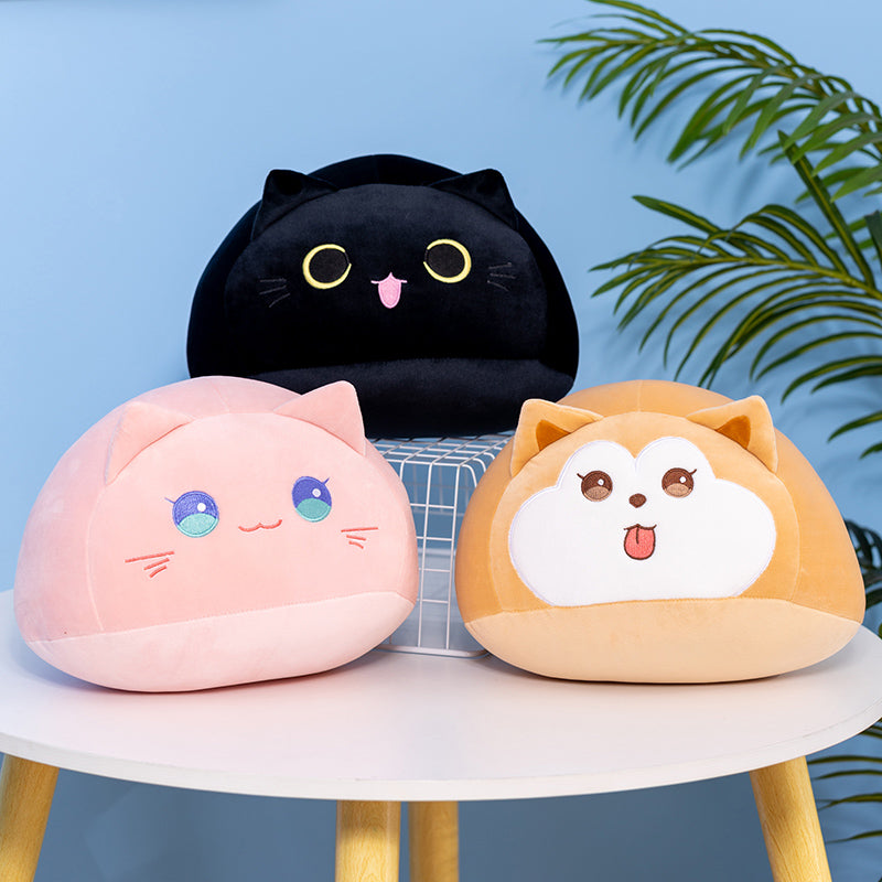 Soft Pebble Cats & Dog Animal Plushies Collection