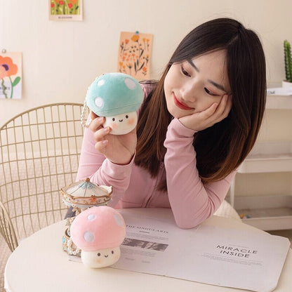 Squishy Mushroom Friends Plushie Keychains
