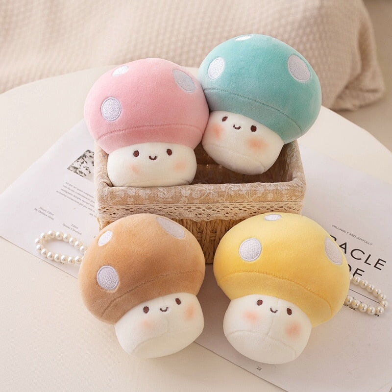 Squishy Mushroom Friends Plushie Keychains