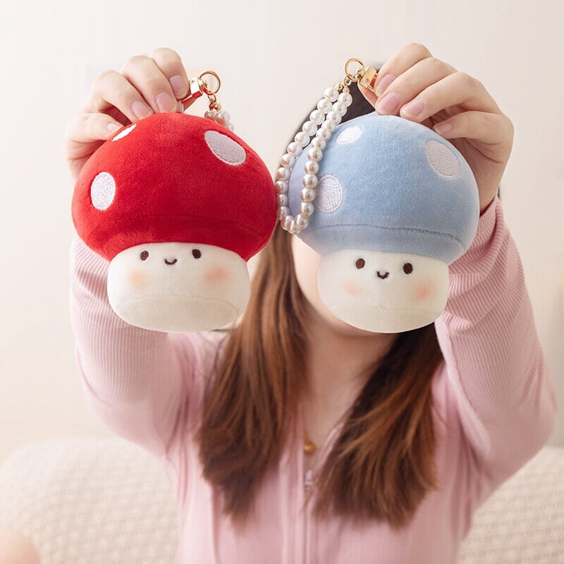 Squishy Mushroom Friends Plushie Keychains