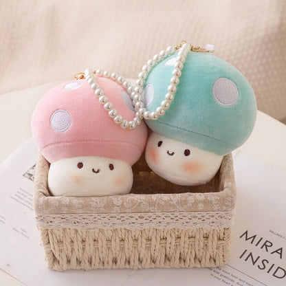 Squishy Mushroom Friends Plushie Keychains