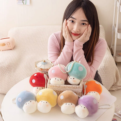 Squishy Mushroom Friends Plushie Keychains