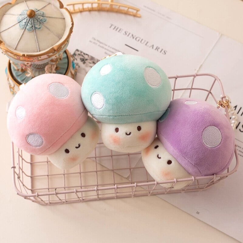 Squishy Mushroom Friends Plushie Keychains