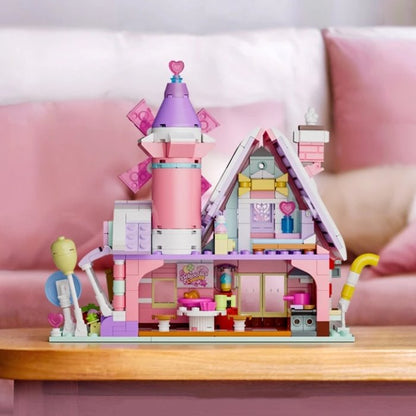 Summer Green and Pink Cottages Micro Building Set