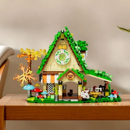 Summer Green and Pink Cottages Micro Building Set