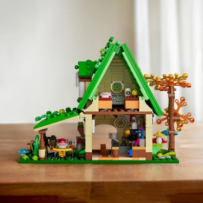 Summer Green and Pink Cottages Micro Building Set