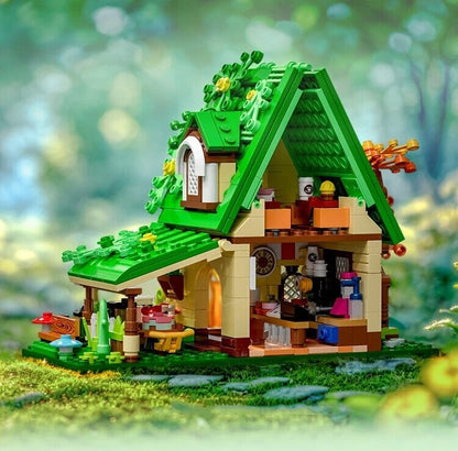 Summer Green and Pink Cottages Micro Building Set