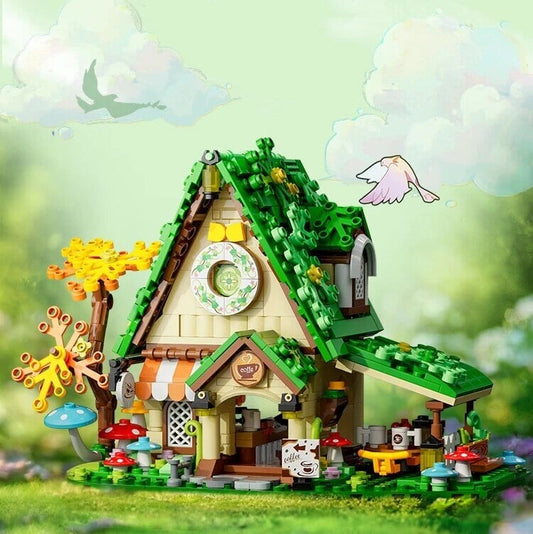 Summer Green and Pink Cottages Micro Building Set