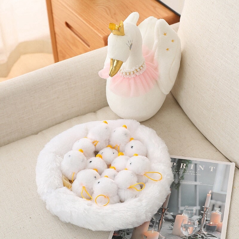 Swan and Chicken Family Plushies