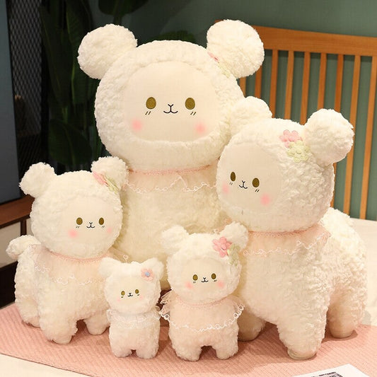 Sweet Fluffy Standing Lamb Family