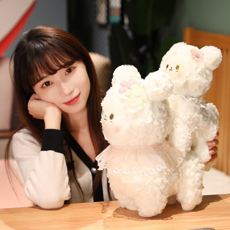 Sweet Fluffy Standing Lamb Family