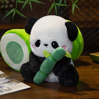Sze Sze the Panda Bamboo Hut Plushie