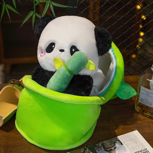 Sze Sze the Panda Bamboo Hut Plushie