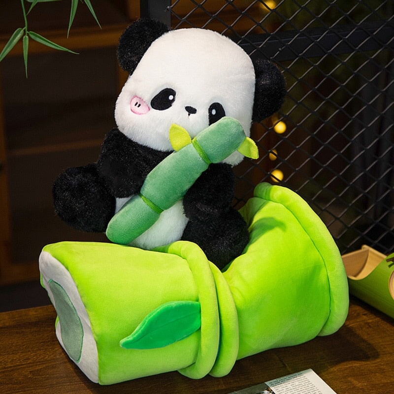 Sze Sze the Panda Bamboo Hut Plushie