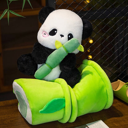 Sze Sze the Panda Bamboo Hut Plushie