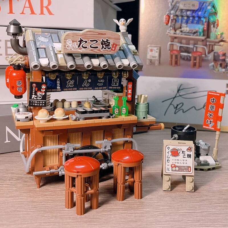 Takoyaki & Noodle Asian Street Stall Nano Building Blocks