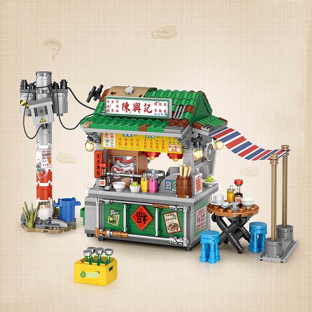 Takoyaki & Noodle Asian Street Stall Nano Building Blocks