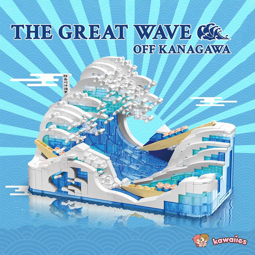 The Great Wave off Kanagawa Micro Building Sets