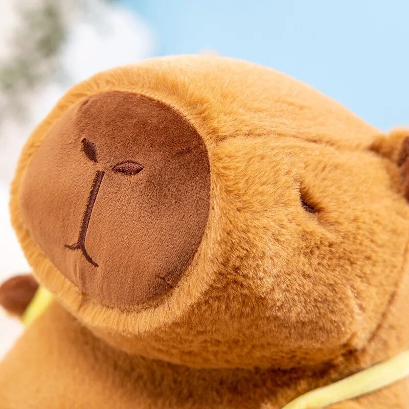 The Kawaii Capybara with Mini Avocado Backpack Plushie
