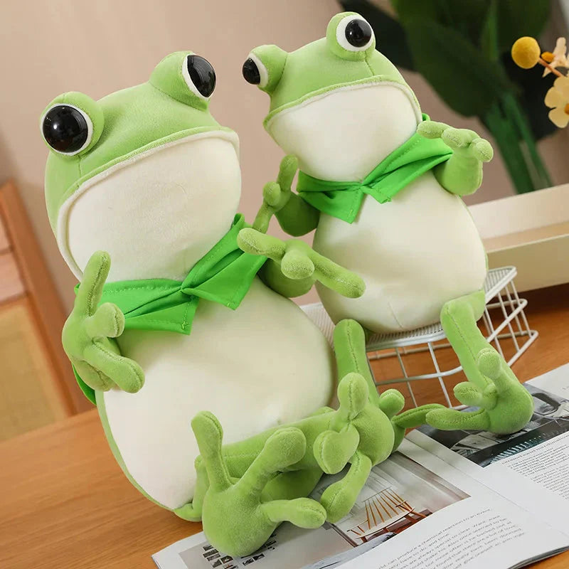 Tito the Funny Green Frog Plush with Hat