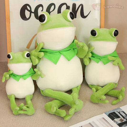 Tito the Funny Green Frog Plush with Hat