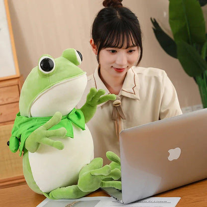 Tito the Funny Green Frog Plush with Hat