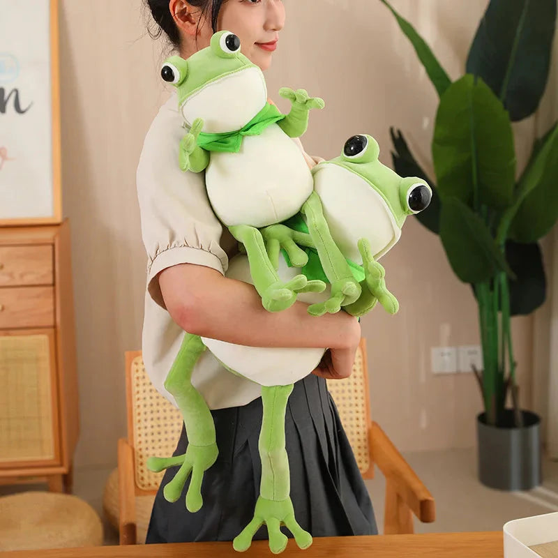 Tito the Funny Green Frog Plush with Hat