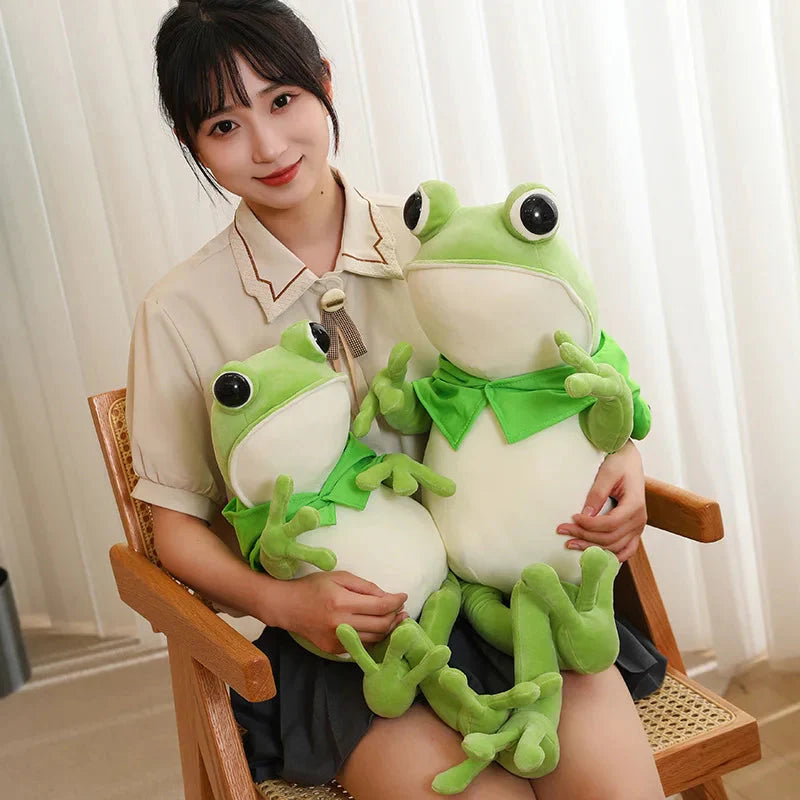 Tito the Funny Green Frog Plush with Hat