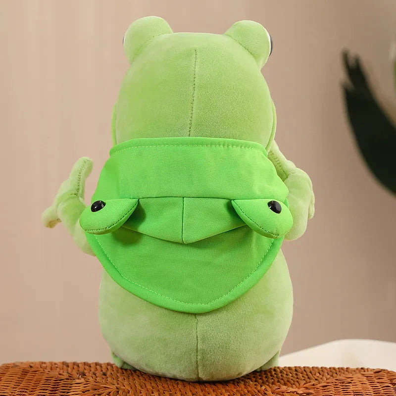 Tito the Funny Green Frog Plush with Hat