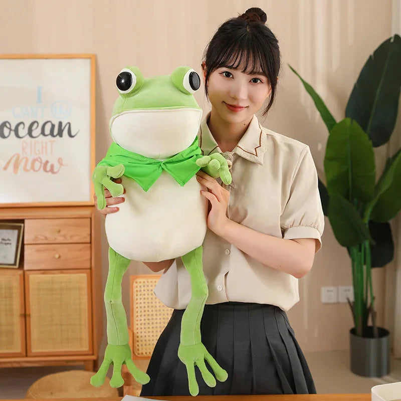 Tito the Funny Green Frog Plush with Hat