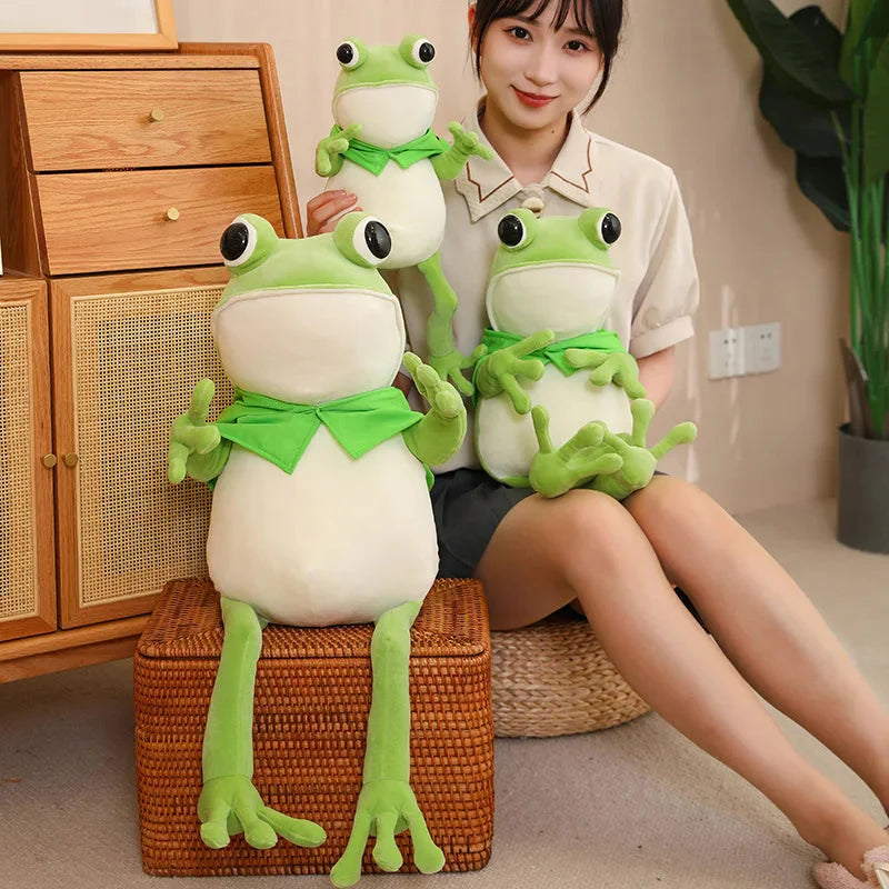 Tito the Funny Green Frog Plush with Hat