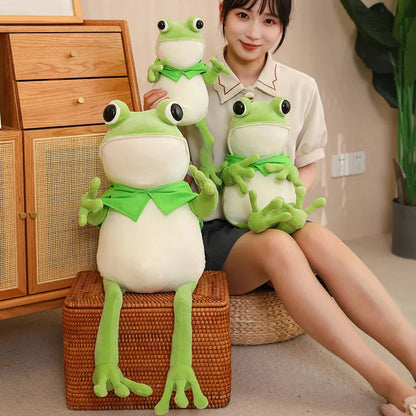 Tito the Funny Green Frog Plush with Hat