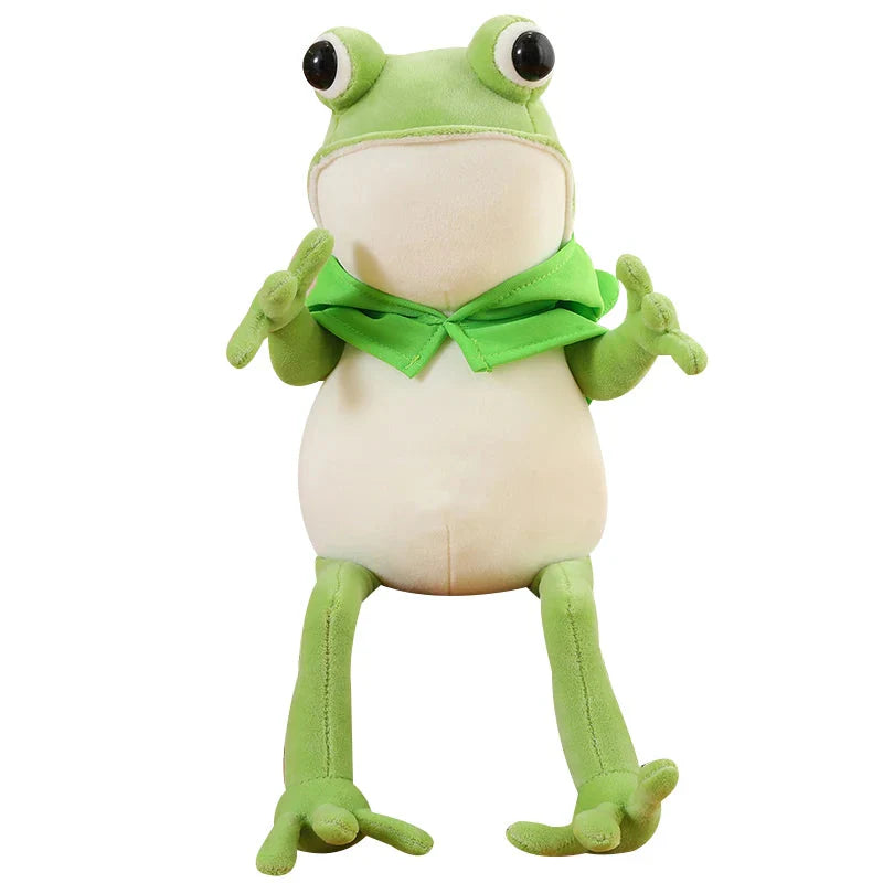 Tito the Funny Green Frog Plush with Hat