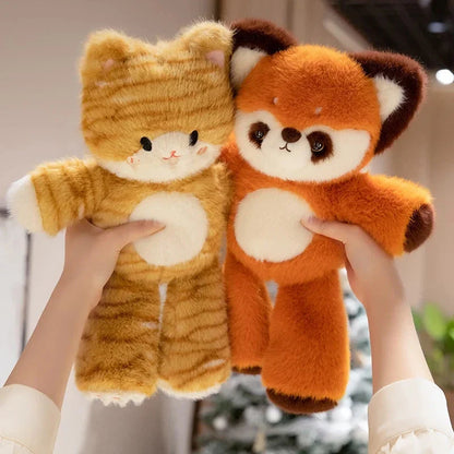 Tomo & Mikan the Cat & Red Panda Plush Buddies