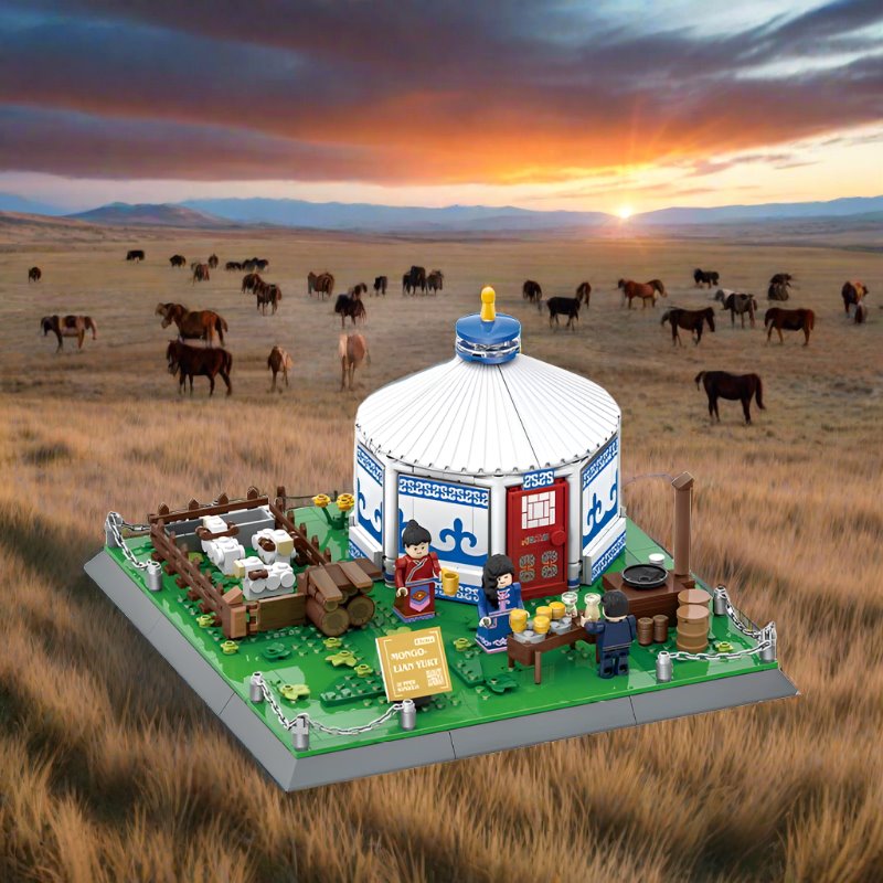 Traditional Mongolian Ger Building Blocks