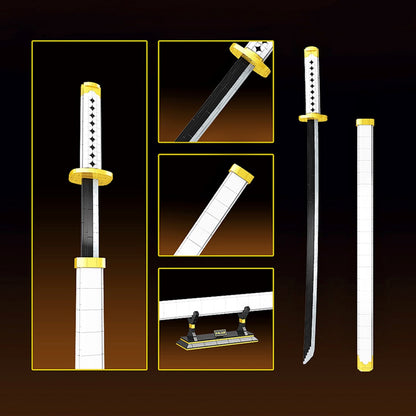 Wado Great Grade White Katana Sword Building Blocks