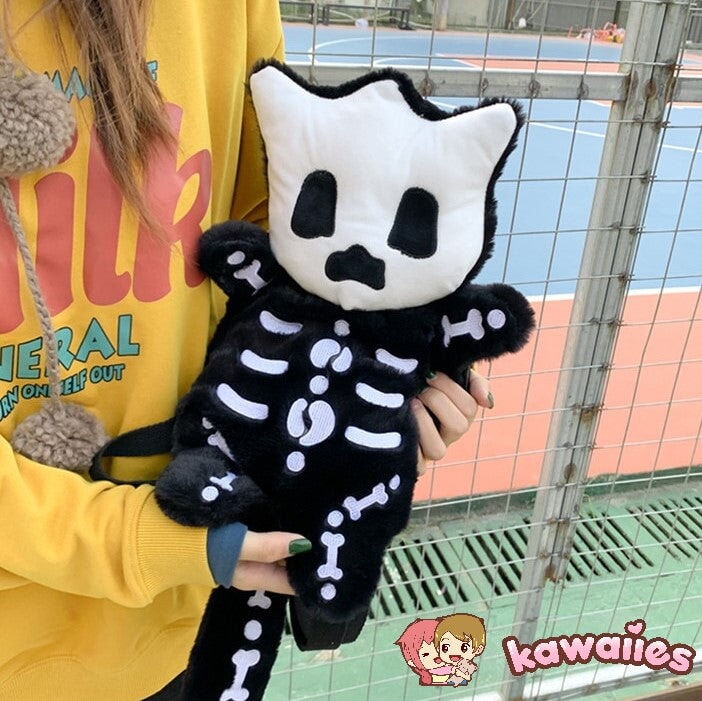Whisper the Mini Skeleton Plush Backpack