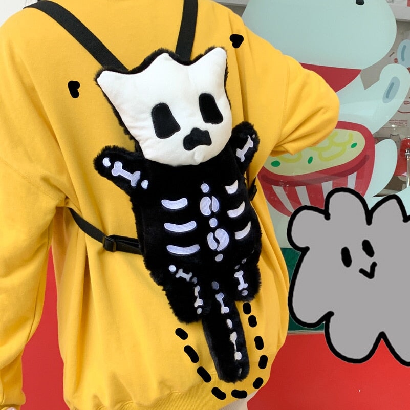 Whisper the Mini Skeleton Plush Backpack