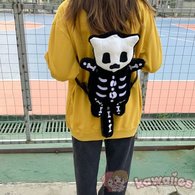 Whisper the Mini Skeleton Plush Backpack