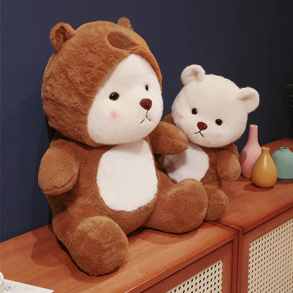 White Bear Capybara Costume Plushie