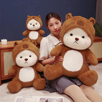 White Bear Capybara Costume Plushie