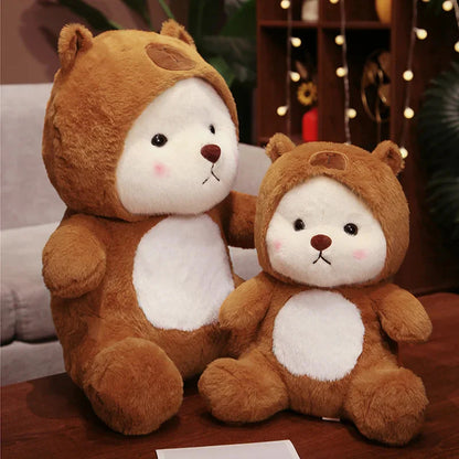 White Bear Capybara Costume Plushie