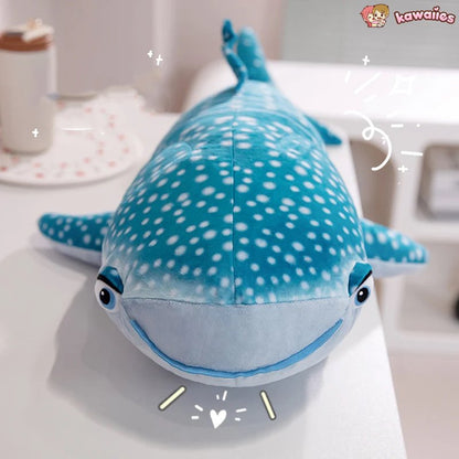 White Beluga Blue Whale Shark 75cm Plushies