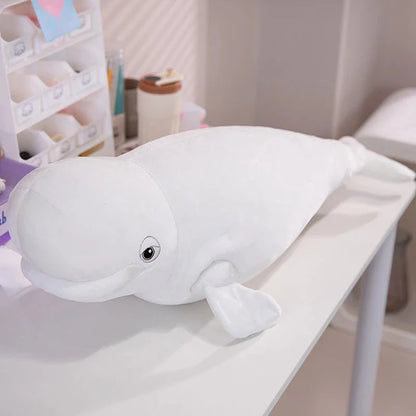 White Beluga Blue Whale Shark 75cm Plushies