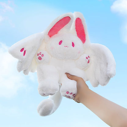 White Kawaii Fluffy Bat Plushie
