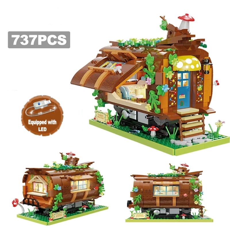 Wooden Train Carriage Home Building Blocks