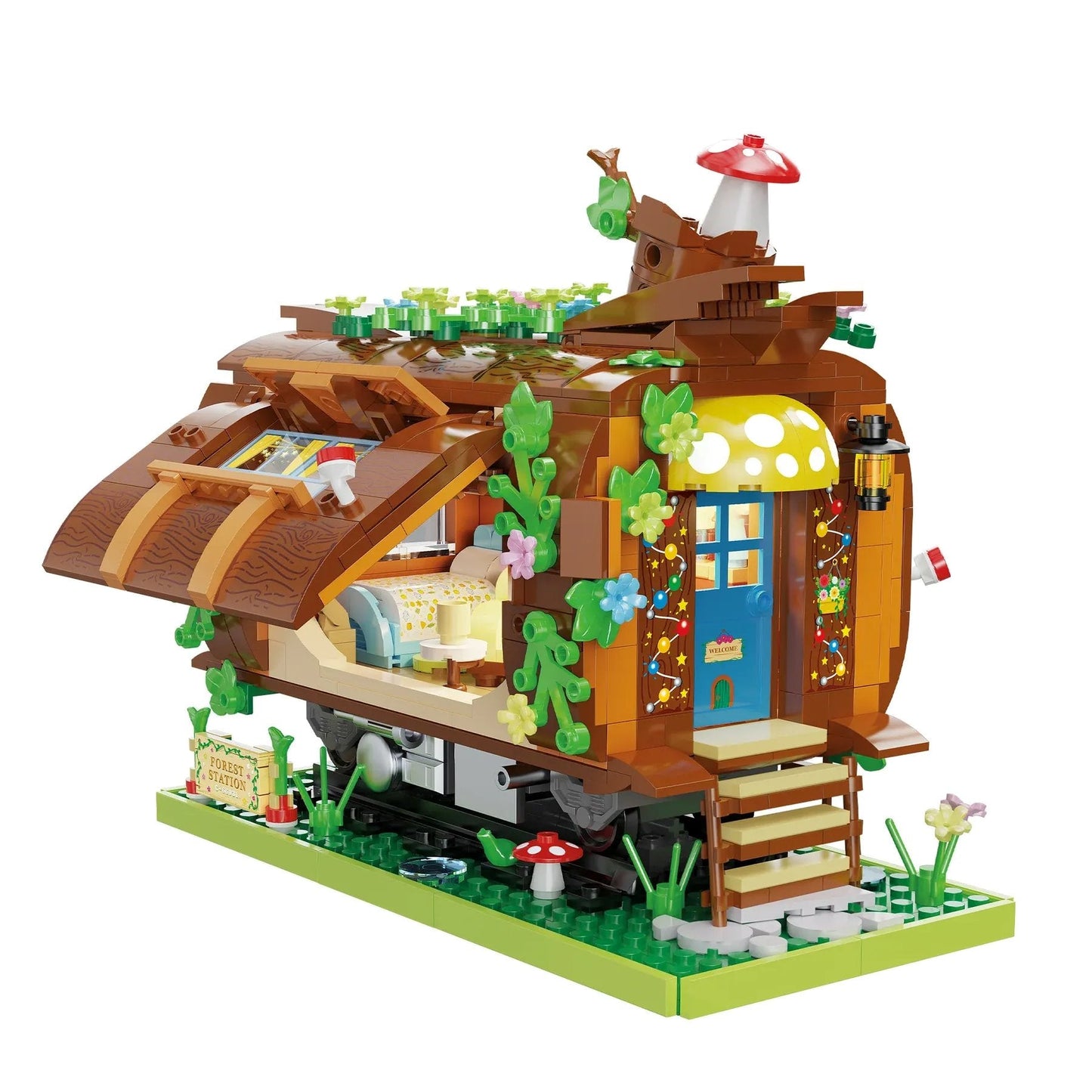 Wooden Train Carriage Home Building Blocks