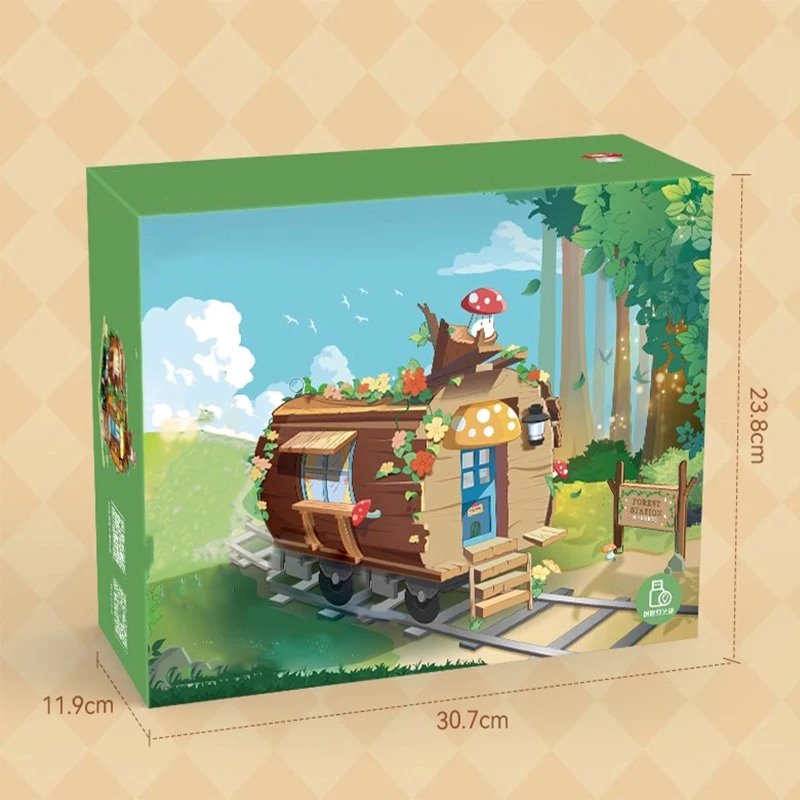 Wooden Train Carriage Home Building Blocks